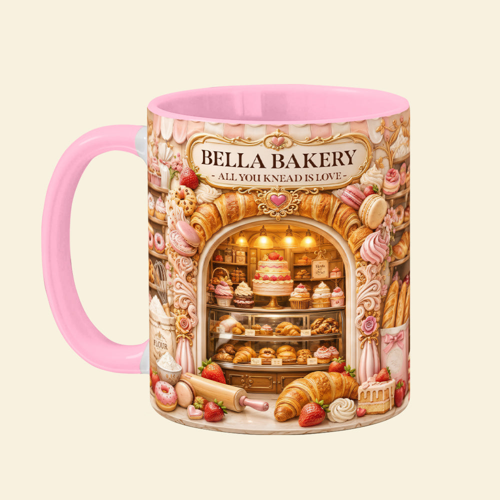 Bake With Love Accent Mug - Personalized Gifts For Bakers 02HATA260626