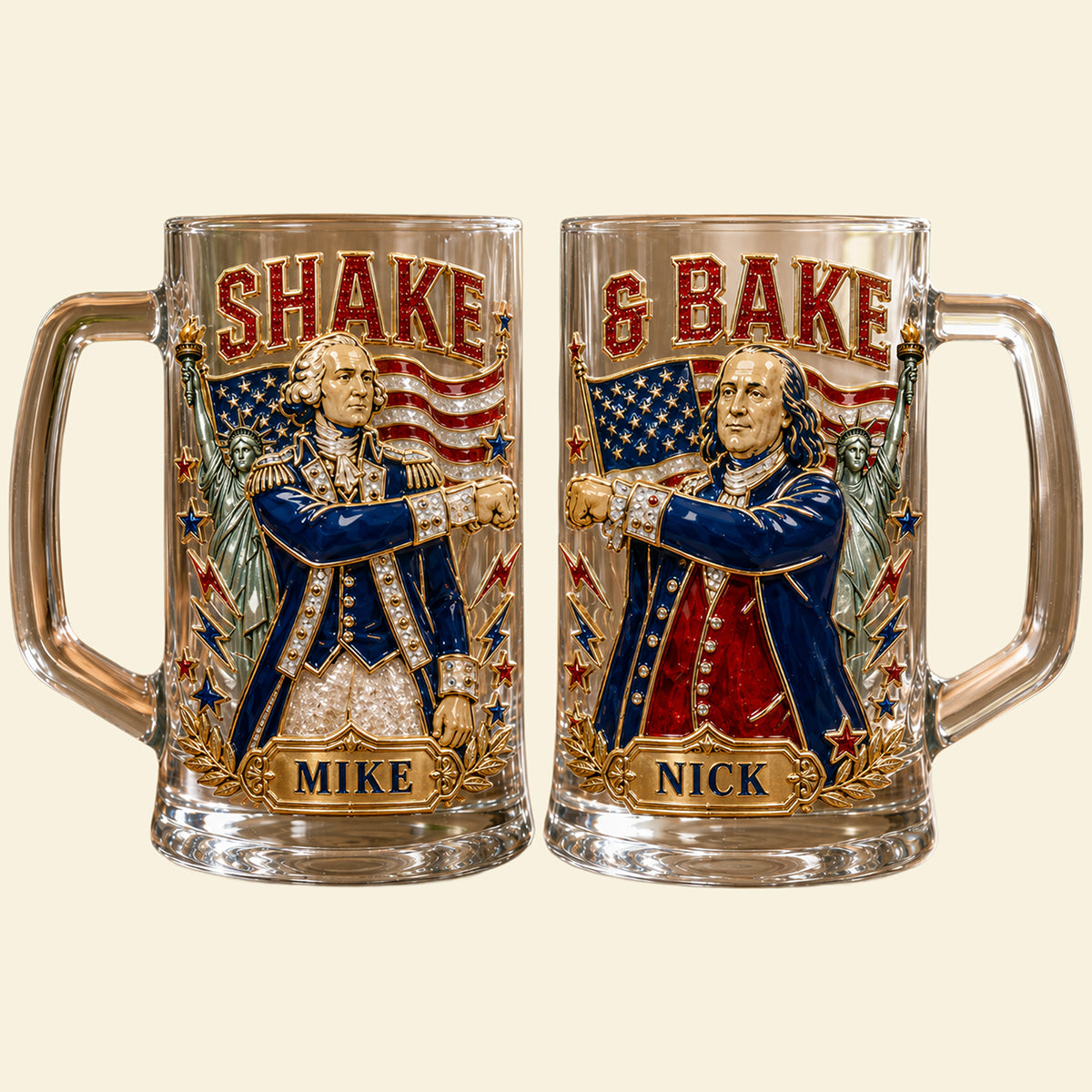 Funny Friends USA Dringking Glass - Personalized Gifts For Friends 01pata170626