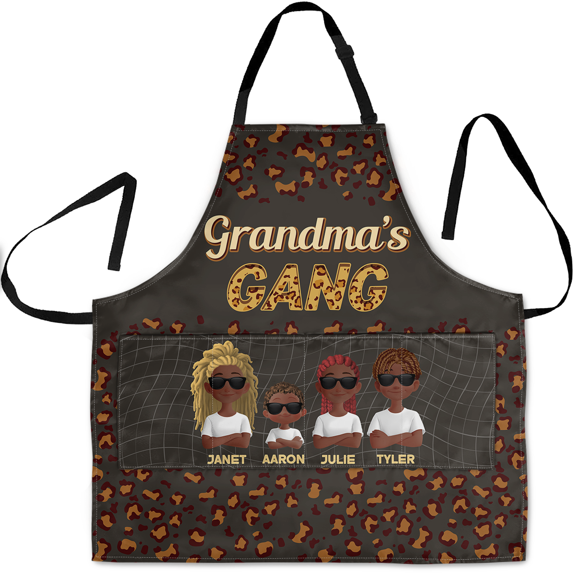 Grandma's Gang - Personalized Apron With Pocket