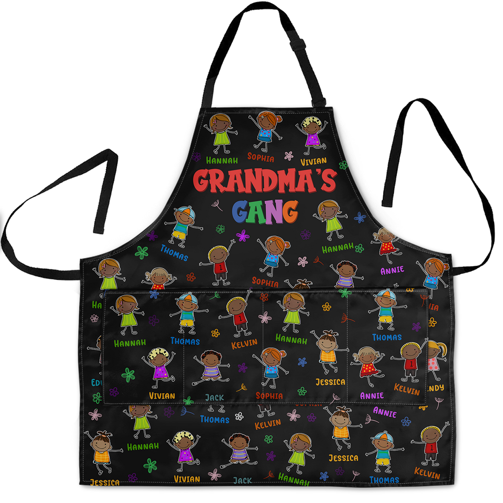 Grandma's Gang - Personalized Apron With Pocket