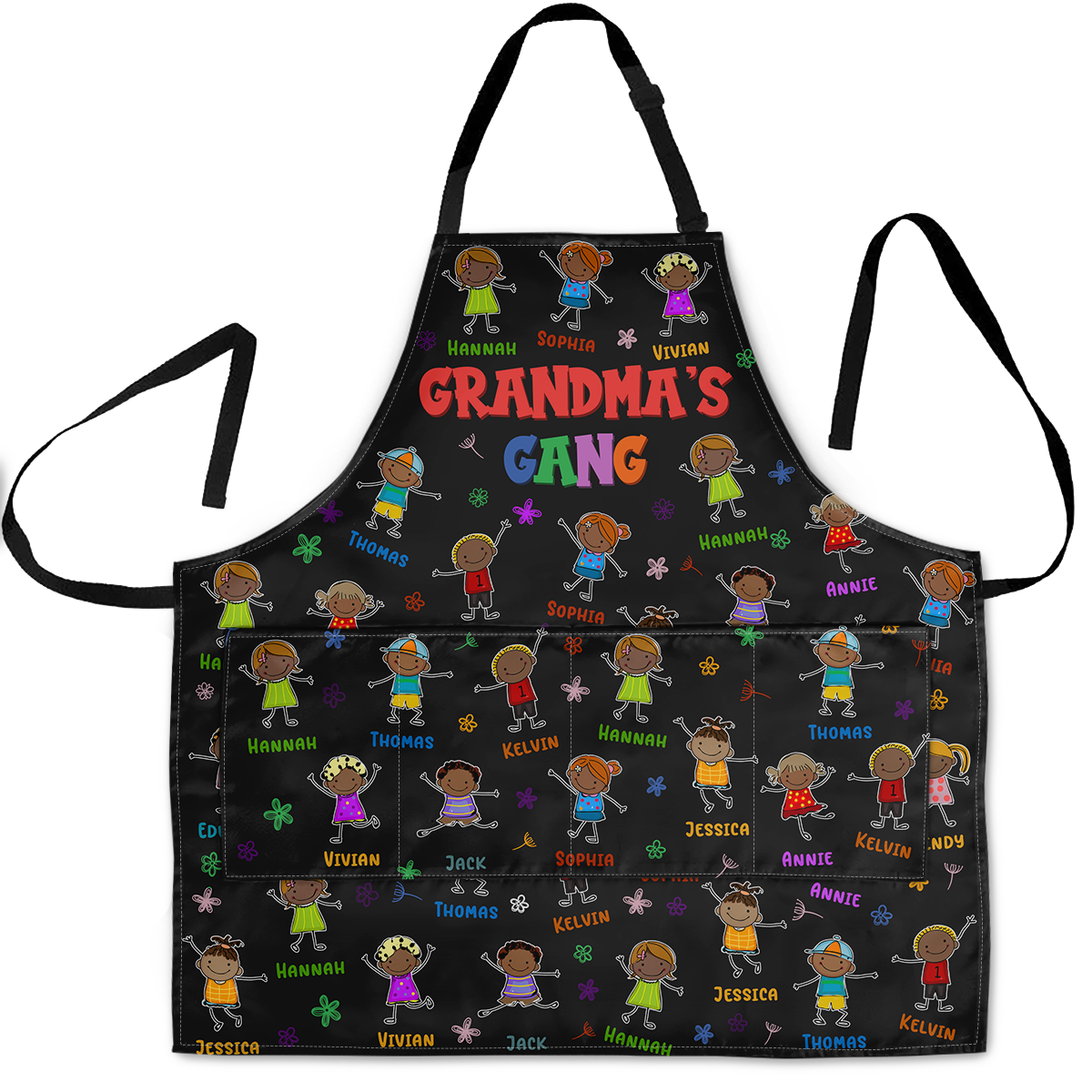 Grandma's Gang - Personalized Apron With Pocket