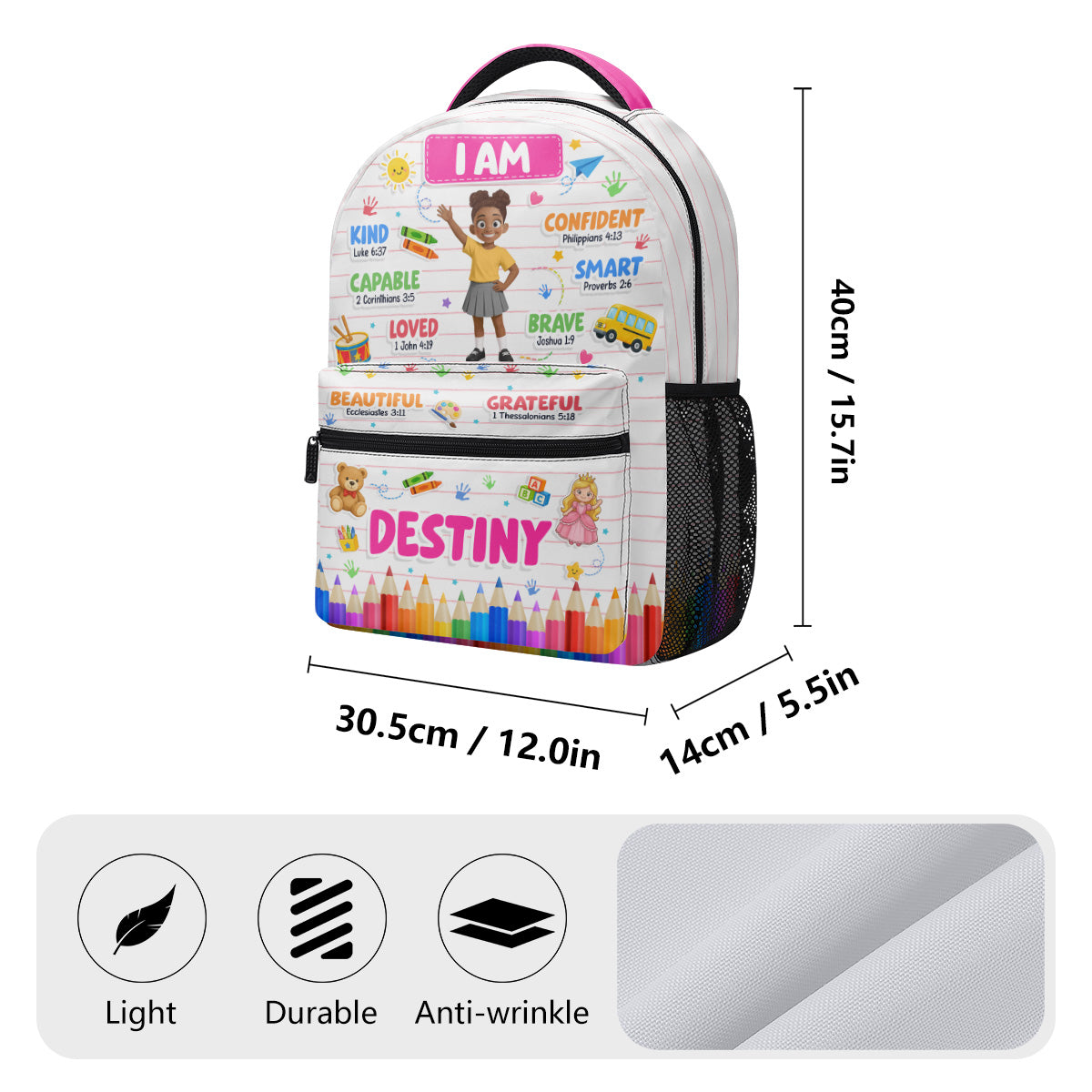 Kid Affirmations Back To School Gift For Kids - Personalized Backpack