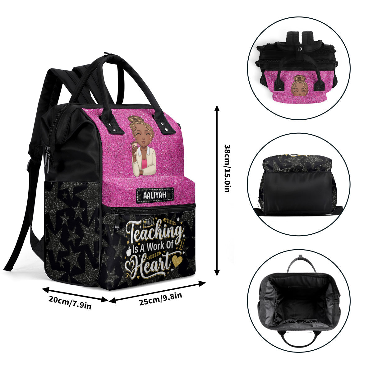 Teaching Is A Work Of Heart - Personalized Duckbilled Backpack