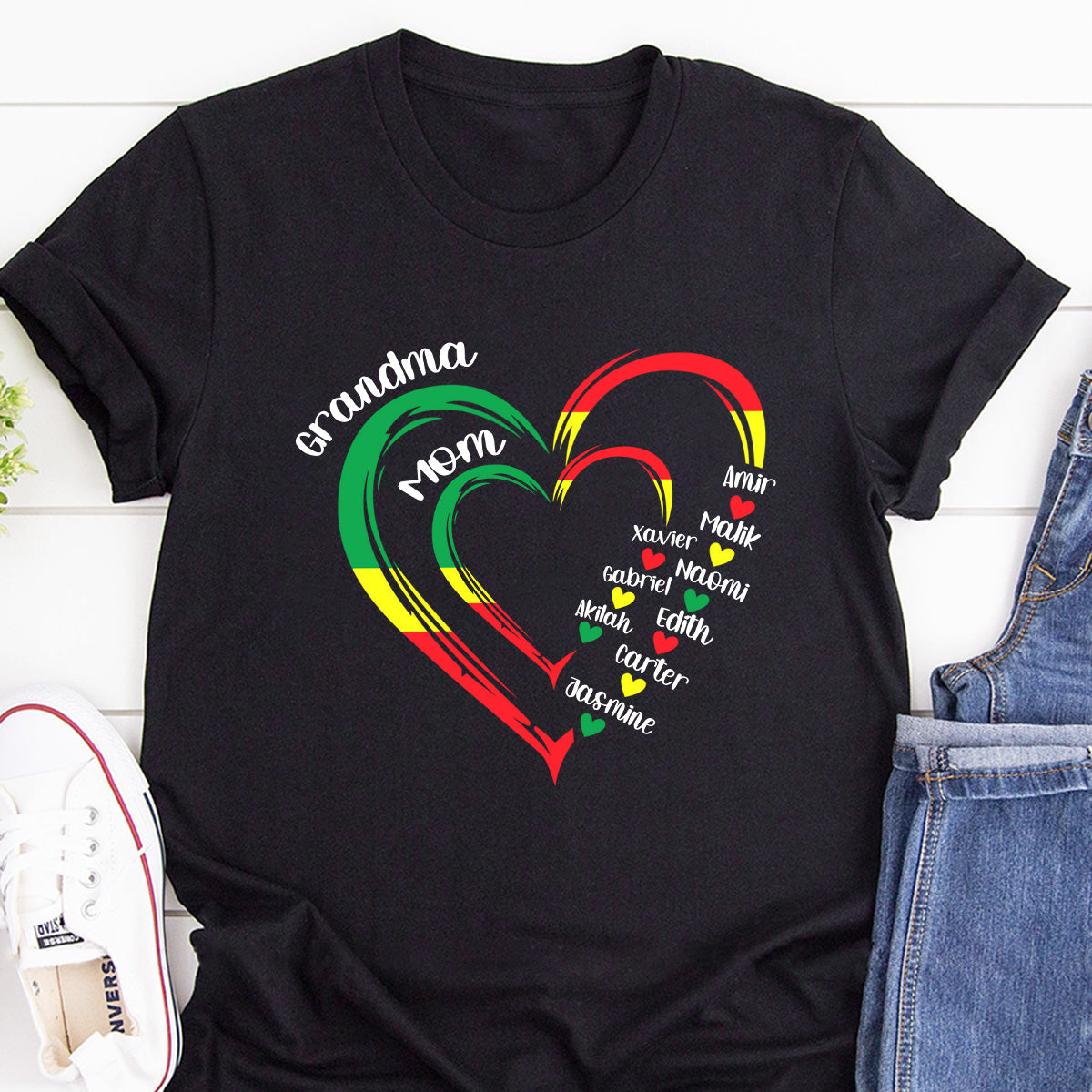 Heart In Heart - Personalized 2D Unisex T-shirt