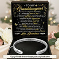 Enjoy The Ride And Never Forget Your Way Back Home - Personalized Cuff Bangle Bracelet With Box