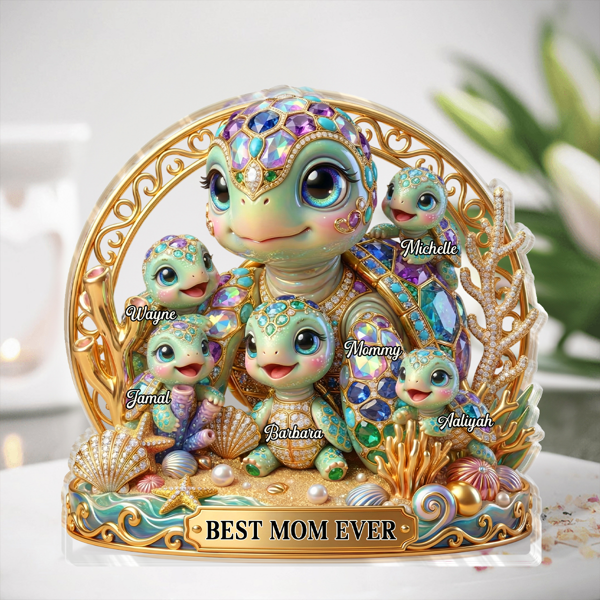 Best Mom Ever - Personalized Custom Shaped Acrylic Plaque