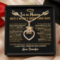 I’m In Heaven But I Won't Miss This Day 2026 - Personalized Grad Cap Heart Necklace With Box & Card 2026