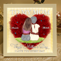 Forget Mother's Day I Love You Every Day - Personalized Heart Flower Shadow Box