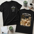 To Old To Care Club Life's Too Short - Personalized T-shirt With Front Back Design