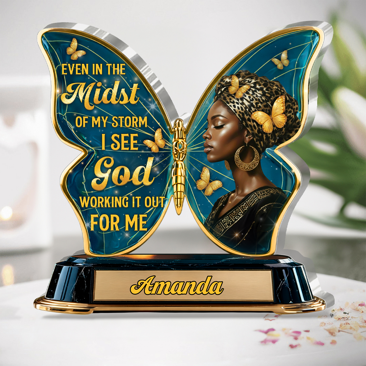 I See God Working It Out For Me - Personalized Custom Shaped Acrylic Plaque