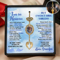 I’m In Heaven But I Won't Miss This Day  - Personalized Graduation Tassel Photo Charm With Angel Wing