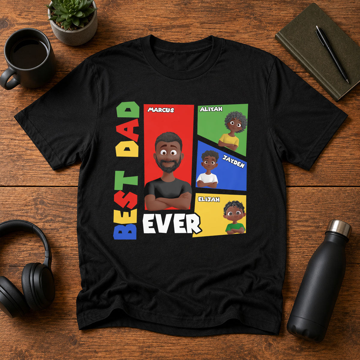 Best Dad Ever - Personalized 2D Unisex T-shirt