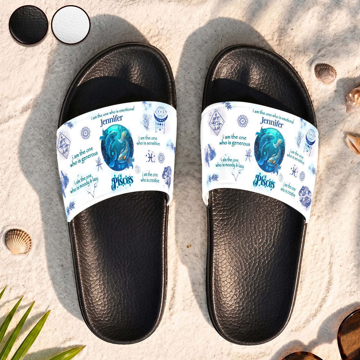 12 Zodiac Signs - Personalized Slide Sandals