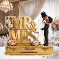 Mr & Mrs Gift For Wedding - Personalized Custom Shaped Acrylic Plaque
