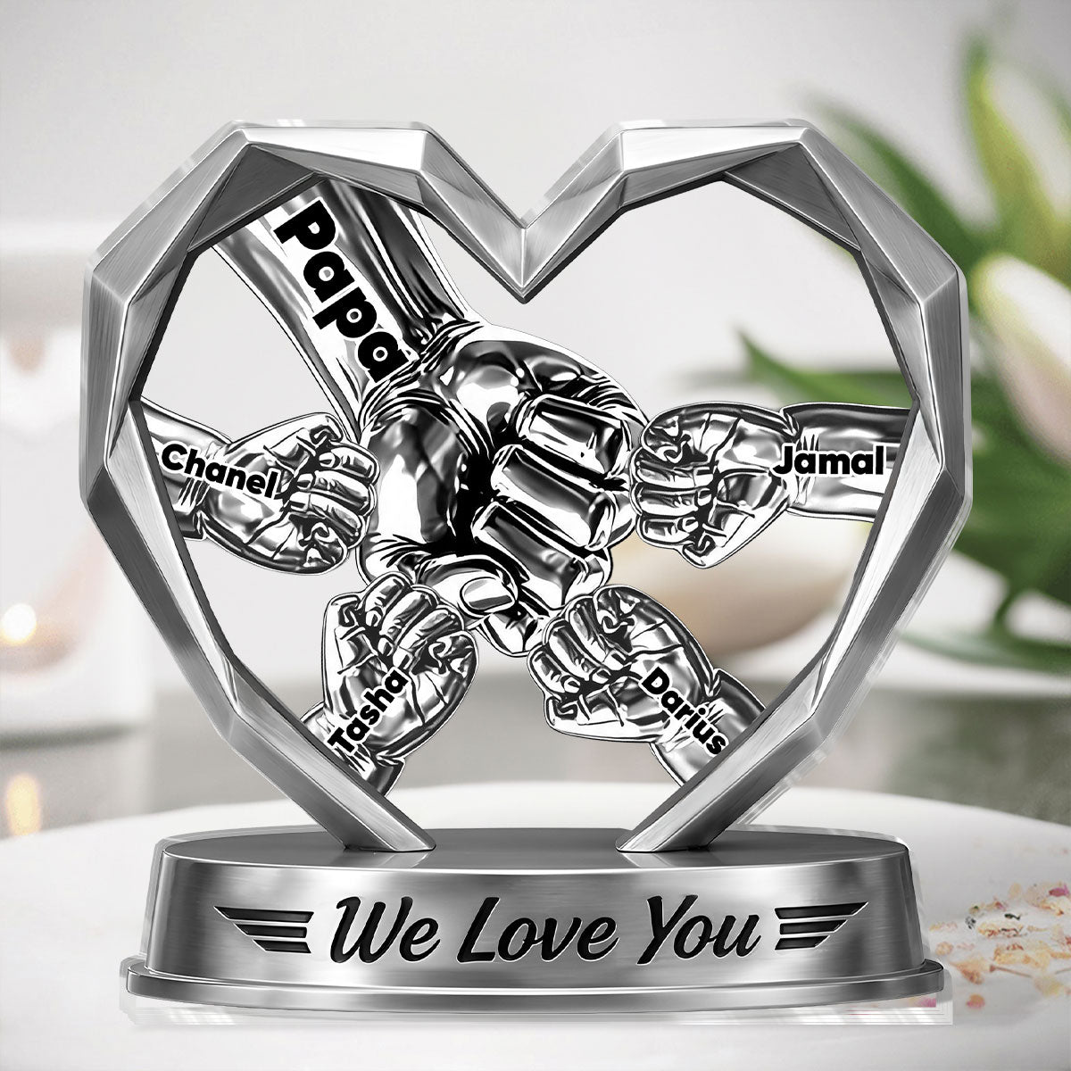 We Love You - Personalized Custom Shaped Acrylic Plaque