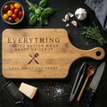 Everything Tastes Better When Daddy Grills It - Personalized Cutting Board With Handle