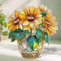 Sunflower Love For Grandma - Personalized Custom Shaped Acrylic Plaque