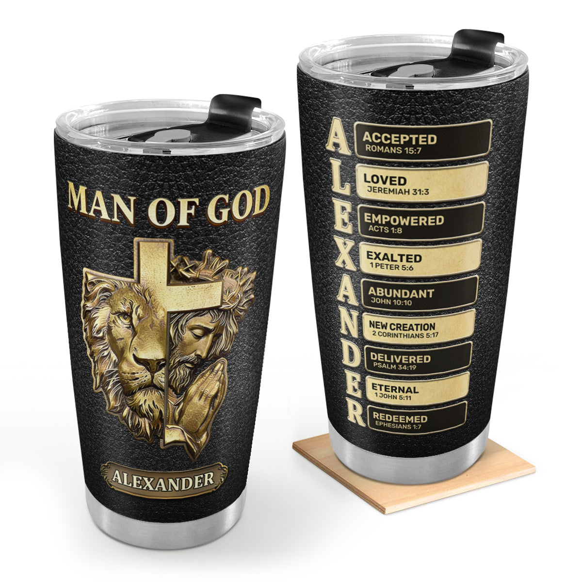 Man Of God - Personalized Stainless Steel Tumbler
