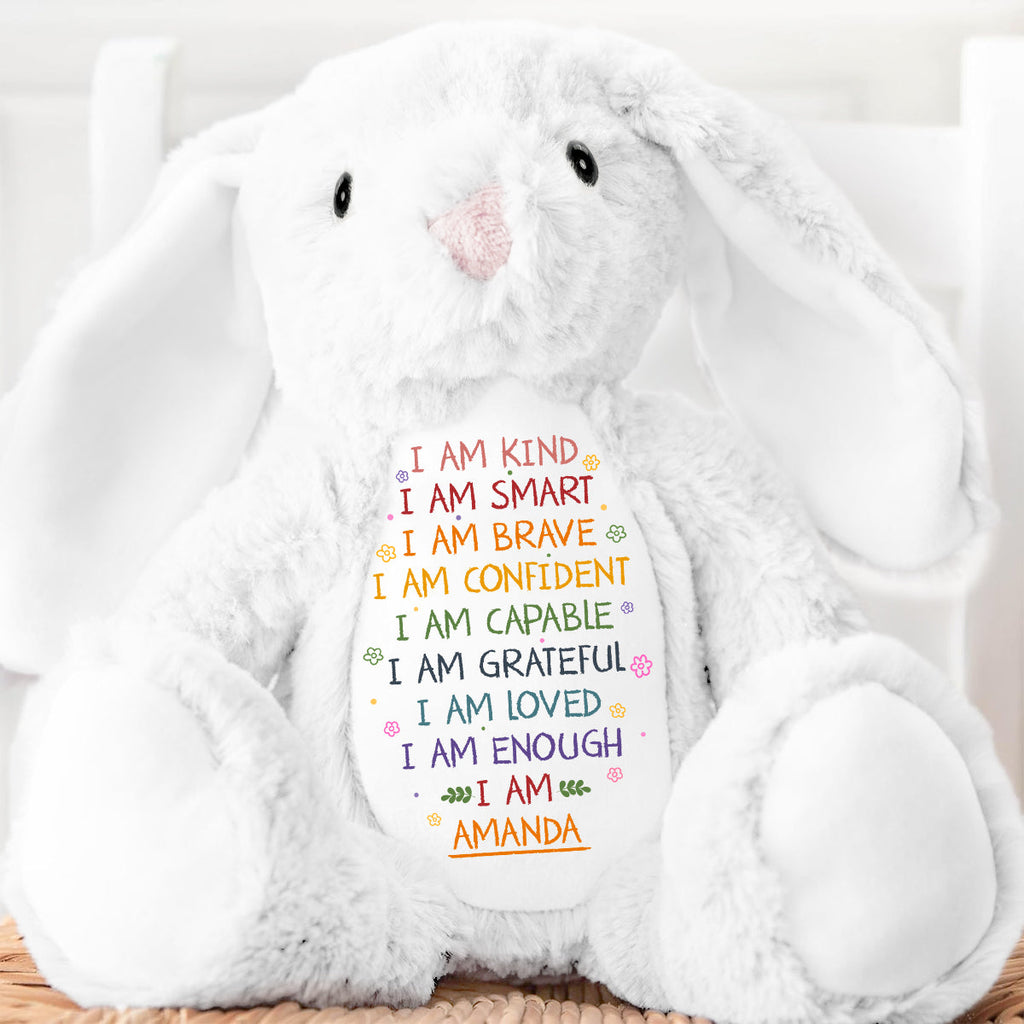 I Am - Personalized Stuffed Bunny