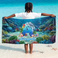 Dolphin Alphabet Summer Beach For Kid - Personalized Beach Towel