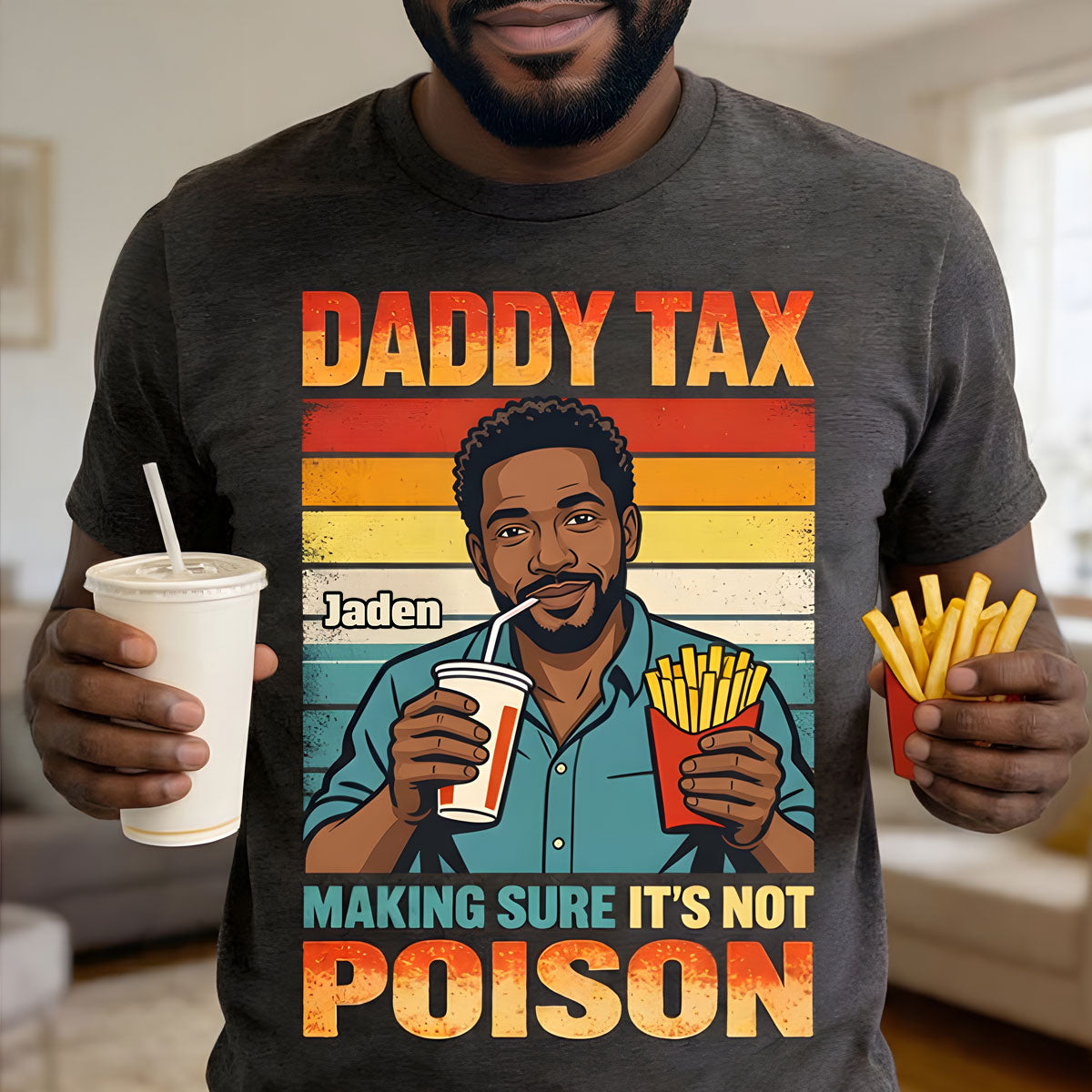 Custom Photo Dad Tax  - Personalized 2D Unisex T-shirt
