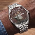 Custom Photo Dad Grandpa Family - Personalized Men's Wrist Watch