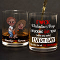 I Love You Either Way - Personalized Round Whiskey Glass
