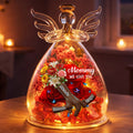 Mommy We Love You - Personalized Angel Dome With Preserved Flowers