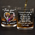 Promise To Always Be By Your Side - Personalized Round Whiskey Glass