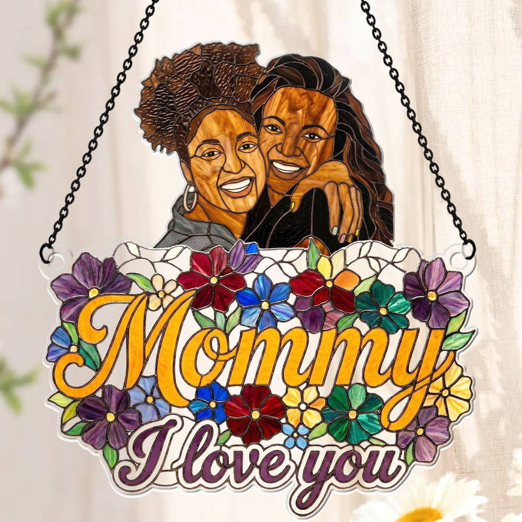 I Love You Flower Garden - Personalized Acrylic Suncatcher