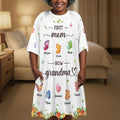First Mom Now Grandma Butterfly Version - Personalized Sleep Tee