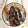 Besties Forever - Personalized Stained Glass Window Hanging Suncatcher