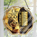 She Who Kneels Before God Can Stand Before Anyone - Personalized Acrylic Suncatcher