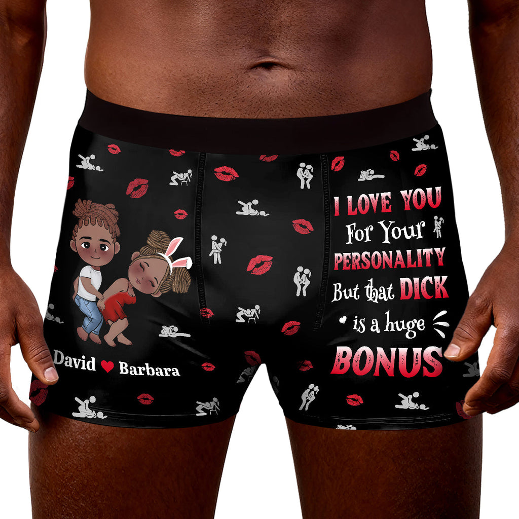 I Love You For Your Personality - Personalized Men's Boxer Briefs