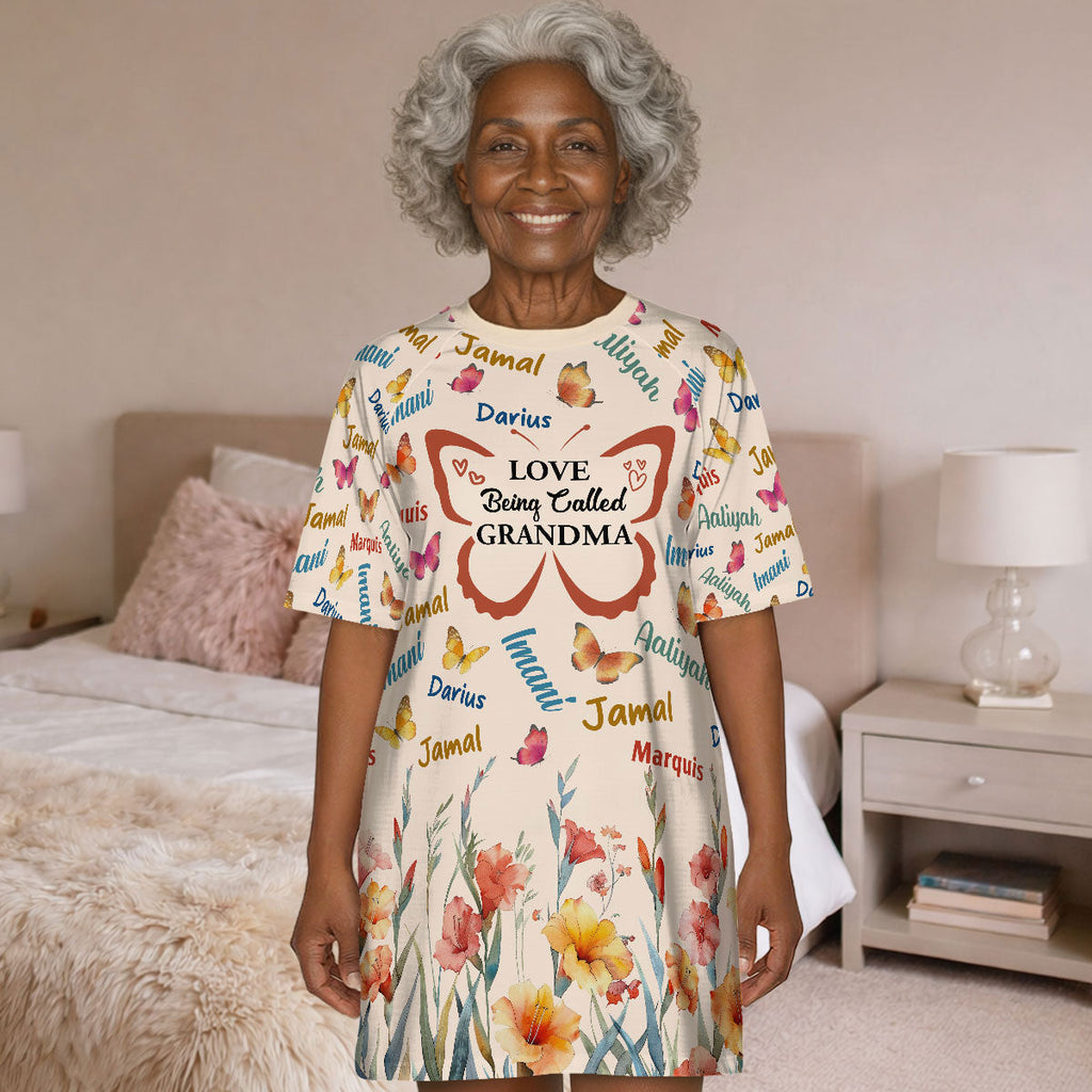 Love Being Called Grandma - Personalized Sleep Tee