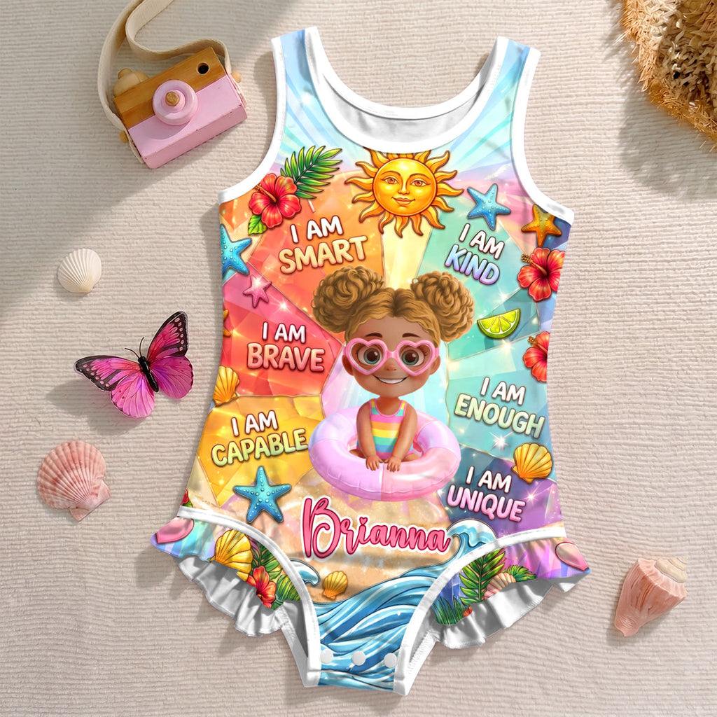 I Am Smart - Personalized One-Piece Swimsuit
