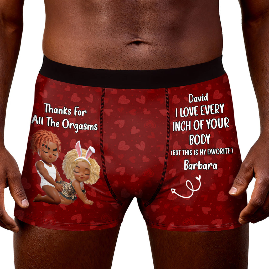 I Love Every Inch Of Your Body - Personalized Men's Boxer Briefs