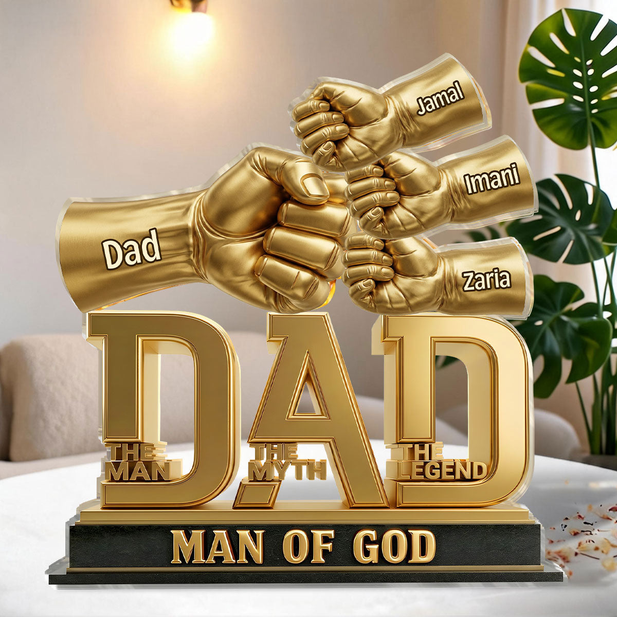 Dad The Man The Myth The Legend - Personalized Custom Shaped Acrylic Plaque
