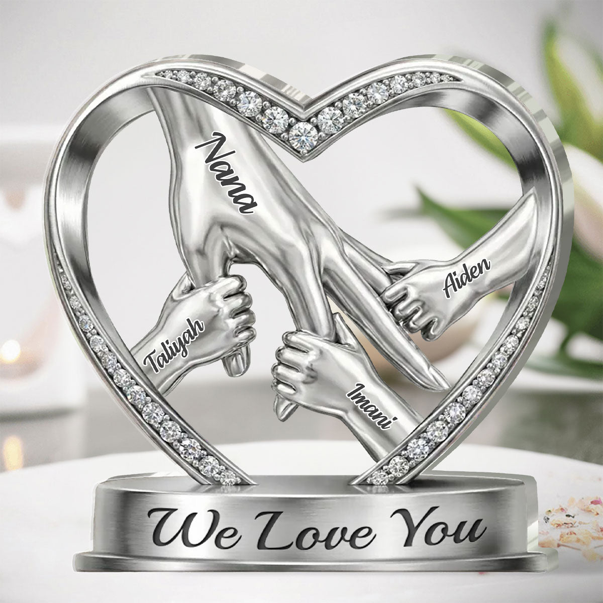 We Love You - Personalized Custom Shaped Acrylic Plaque