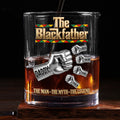 The Blackfather  - Personalized Round Whiskey Glass