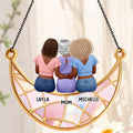 Mother And Daughter Son Moon Love - Personalized Acrylic Suncatcher