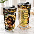 She Who Kneels Before God Can Stand Before Anyone - Personalized Stainless Steel Tumbler