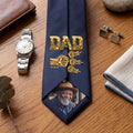 Proud Black Dad - Personalized Men Tie