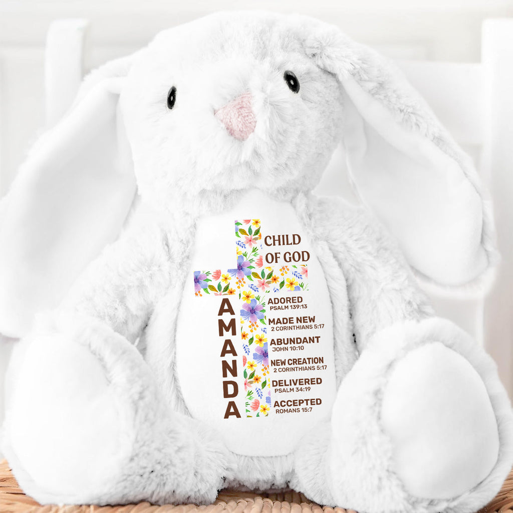 Child Of God - Personalized Stuffed Bunny