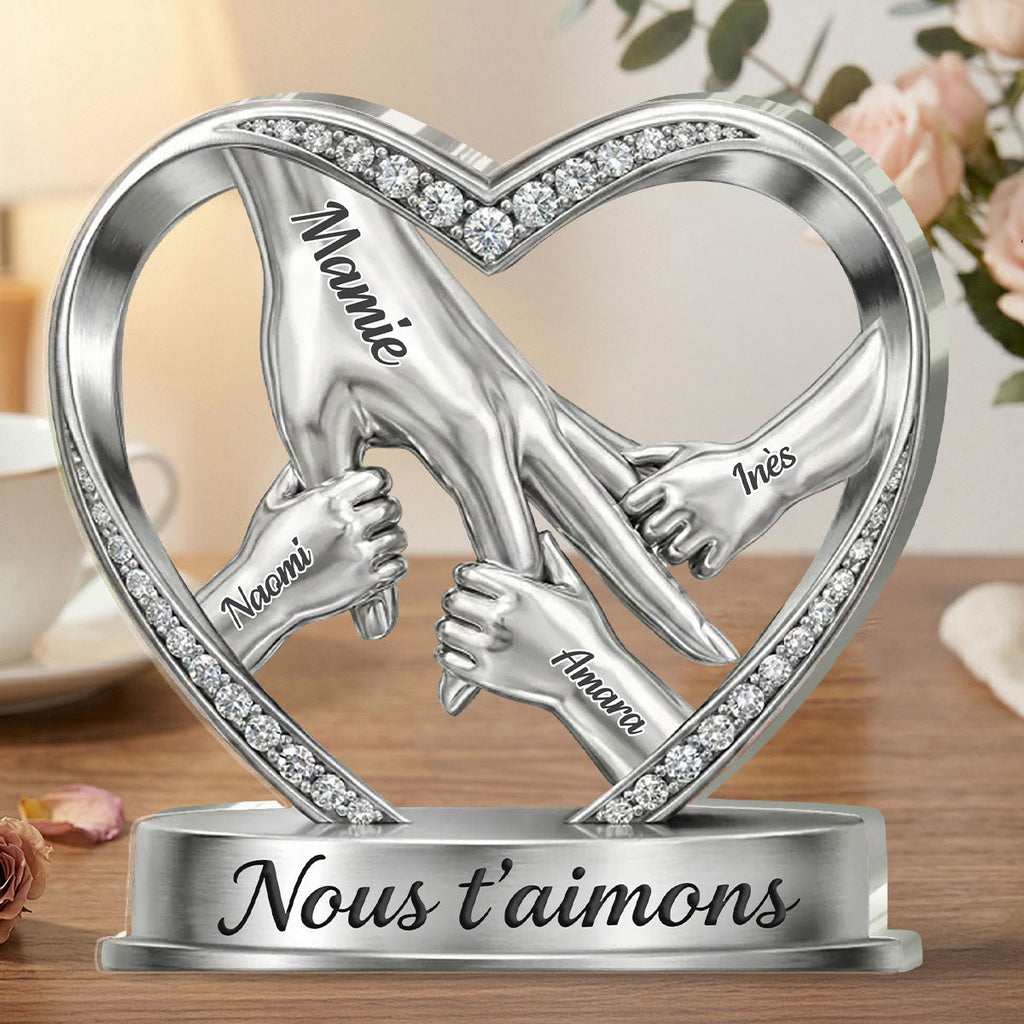 Nous T’aimons - Personalized Custom Shaped Acrylic Plaque