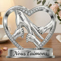 Nous T’aimons - Personalized Custom Shaped Acrylic Plaque