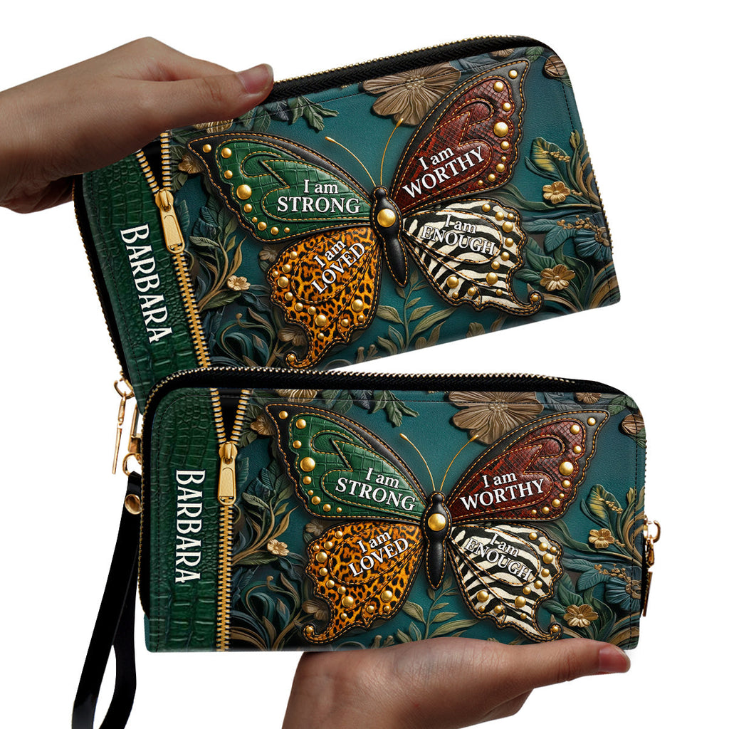 I Am Strong - Personalized Clutch Purse