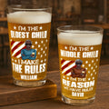 Who Makes The Rules - Personalized Beer Glass