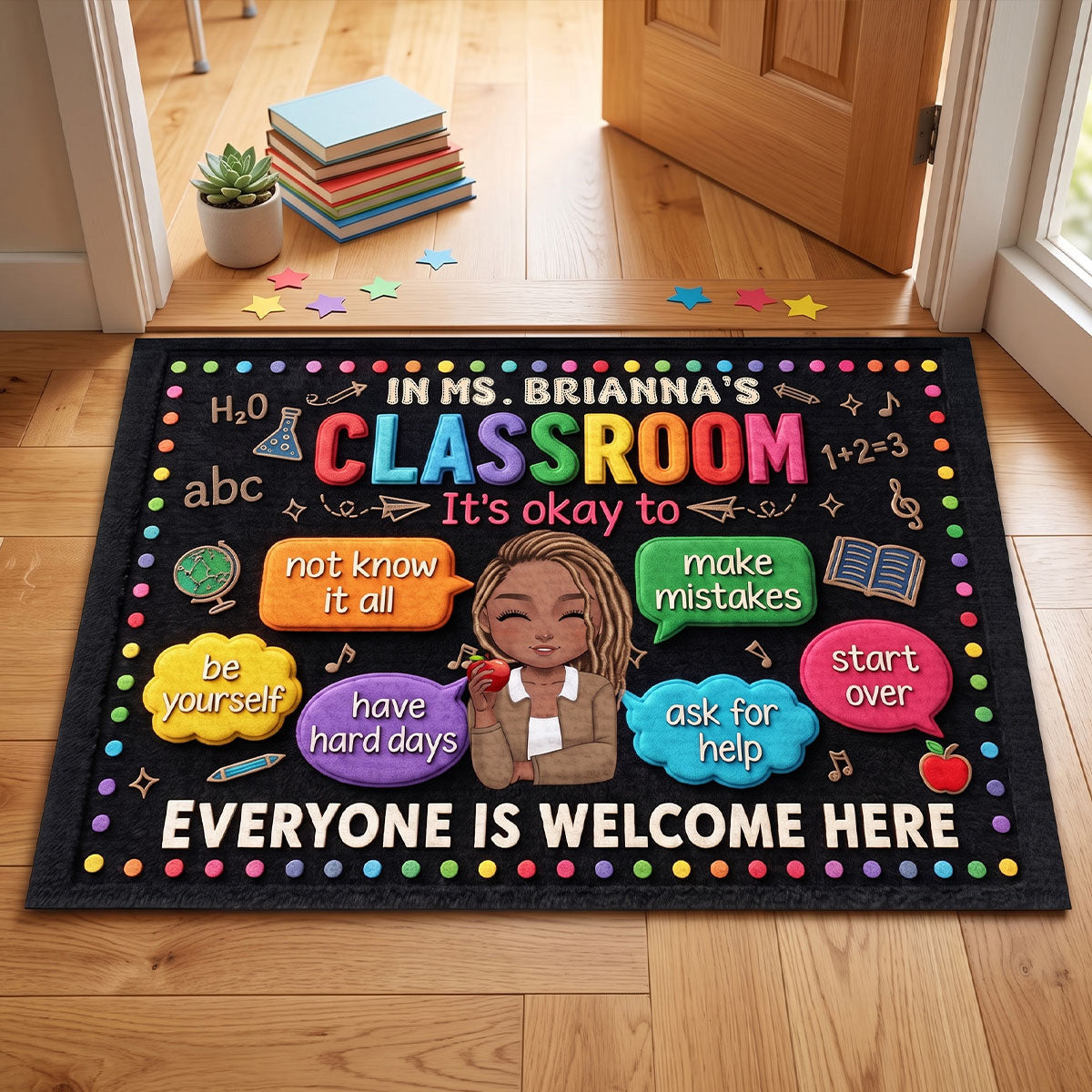 In My Classroom Everything Is Okay - Personalized Doormat