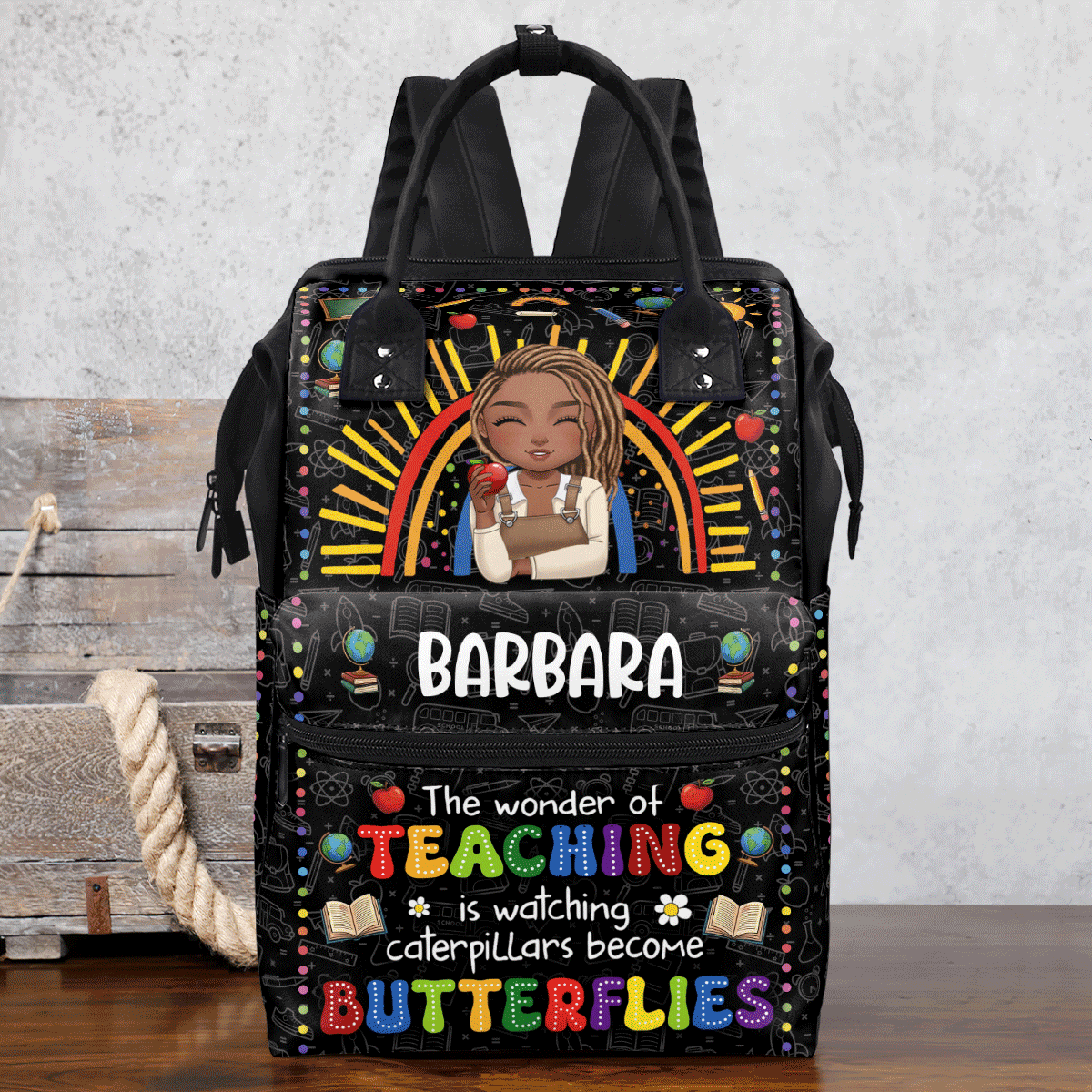 The Wonder Of Teaching - Personalized Duckbilled Backpack